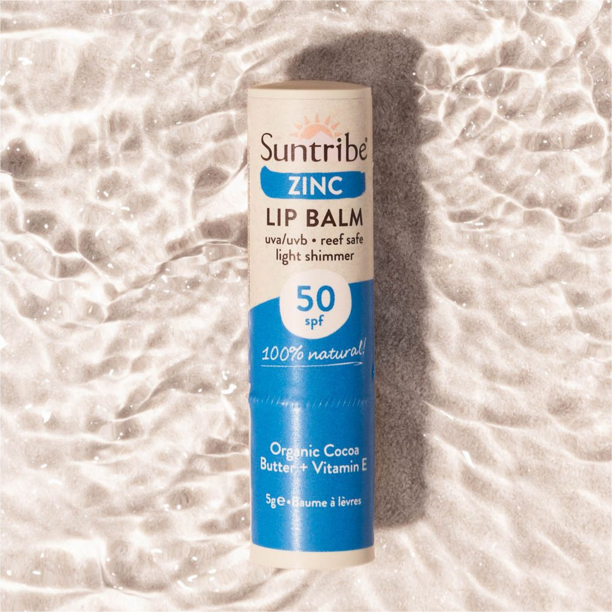 2026 Suntribe Organic Mineral Zinc Lip Balm SPF 50 STLBZS